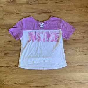 Purple justice shirt